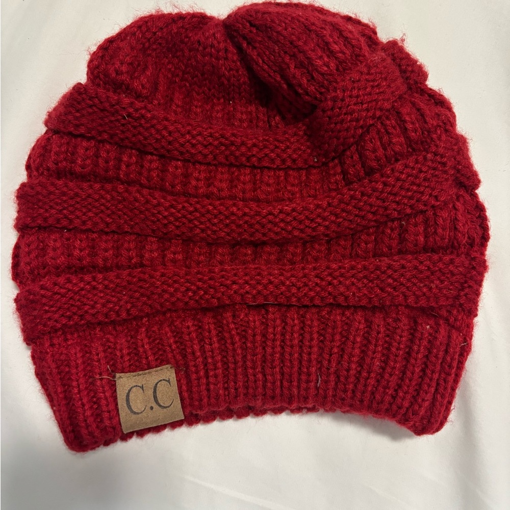 C.C Kids Vibrant Red Knit Hat